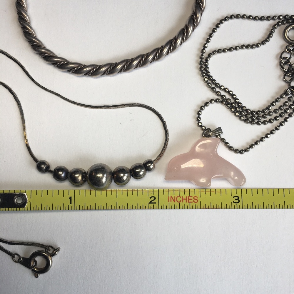 Rose quartz necklace/ bracelet set.